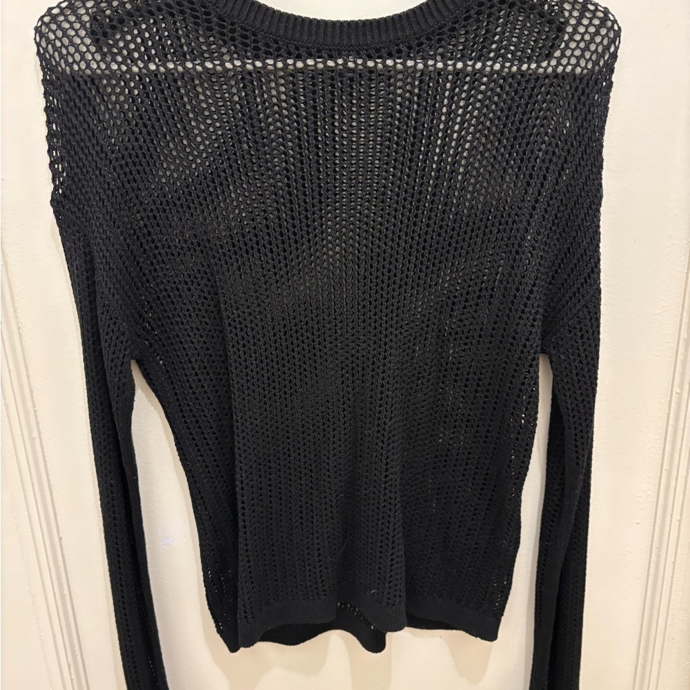 Uniqlo Black Open-Knit Sweater